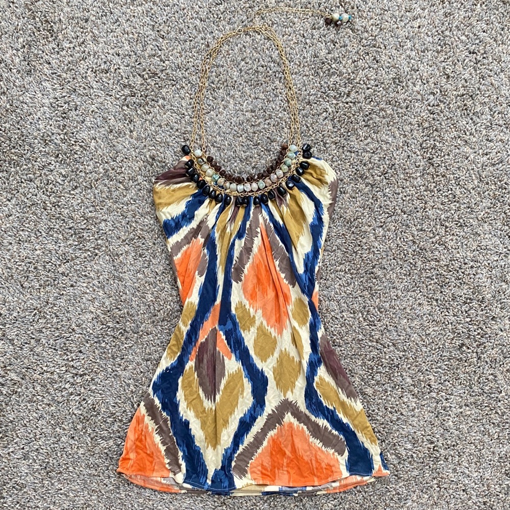 Sky Top Halter with Adjustable Clasp Boho Hippie S